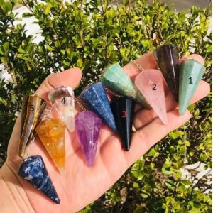 Pêndulos Energéticos cristal transparente – Intuição, Respostas e Conexão Espiritual