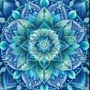 Toalhas para Leitura de Oráculos ou Altar Ritualístico – Tecido Oxford mandala azul